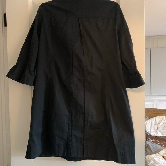 MIDI double breast ruffle raincoat sz Medium - Picture 4 of 4
